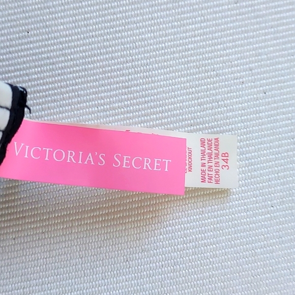 VICTORIA SECRET Bikini Zebra Bandeau Black and White Size 34B - Picture 5 of 8